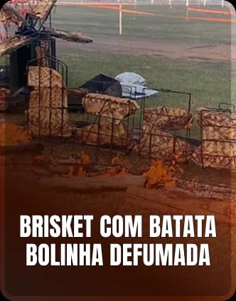 Brisket com batata bolinha defumada