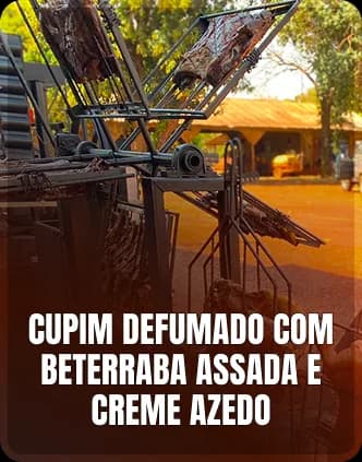 Cupim defumado com beterraba assada e creme azedo