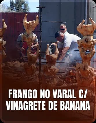 Frango no varal c/ vinagrete de banana