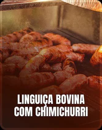 Linguiça bovina com chimichurri