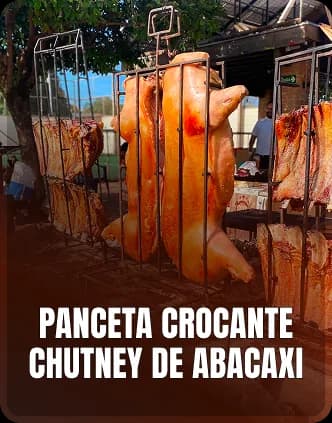 Panceta crocante chutney de abacaxi